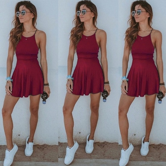 Dresses & Skirts - CLEARANCE! Mini halter skater dress